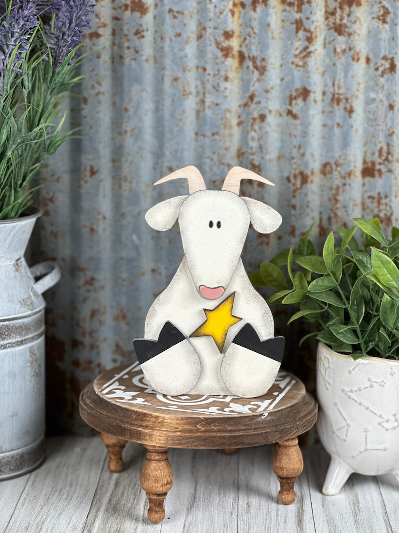 Goat Shelf Sitter SVG: Farm Animal Laser Cut File (digital Download) - Etsy