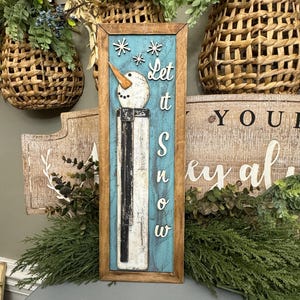 Schneemann Rahmen SVG: Bauernhaus Weihnachten Laser Cut Datei (Digitaler Download)