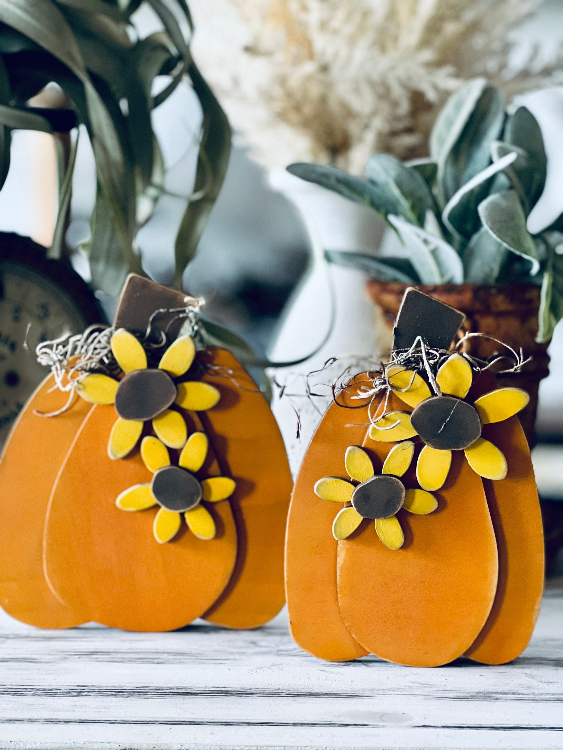 Primitive Pumpkins & Flowers 2 Styles, Shelf Sitter, Farmhouse SVG Digital Download for Glowforge or Laser Not a Physical Item