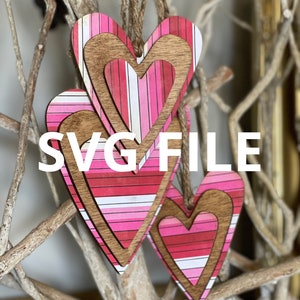 Valentine Heart Ornament SVG Laser Cut File: Glowforge Ready (Digital Download)