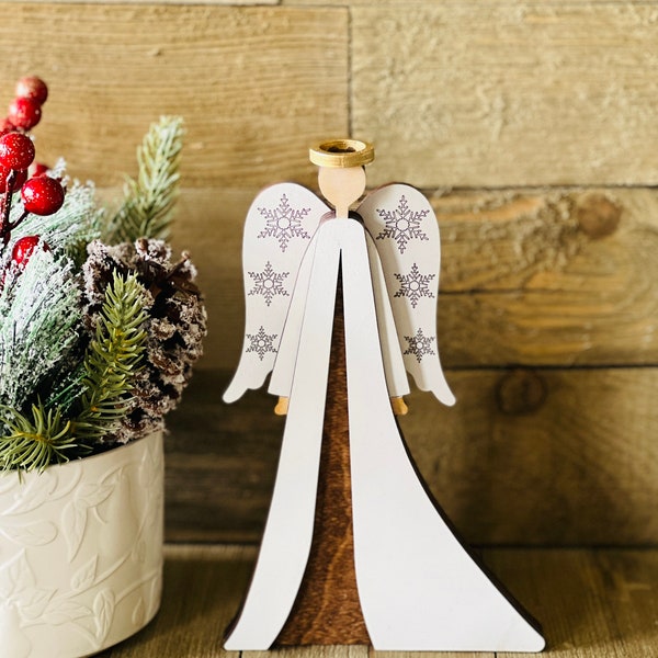 Christmas Angel Shelf Sitter, Farmhouse SVG Digital Download for Glowforge or Laser Not a Physical Item