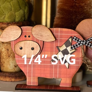 Standing Pigs SVG Set: Laser Cut File for Glowforge (Digital Download)