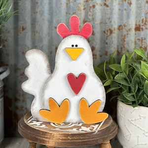 Coq et poulet Farm Animals Shelf Sitter SVG Téléchargement numérique pour Glowforge ou Laser Pas un article physique