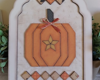 Pumpkin Barn Quilt SVG: Farmhouse Laser Cut File (Digital Download