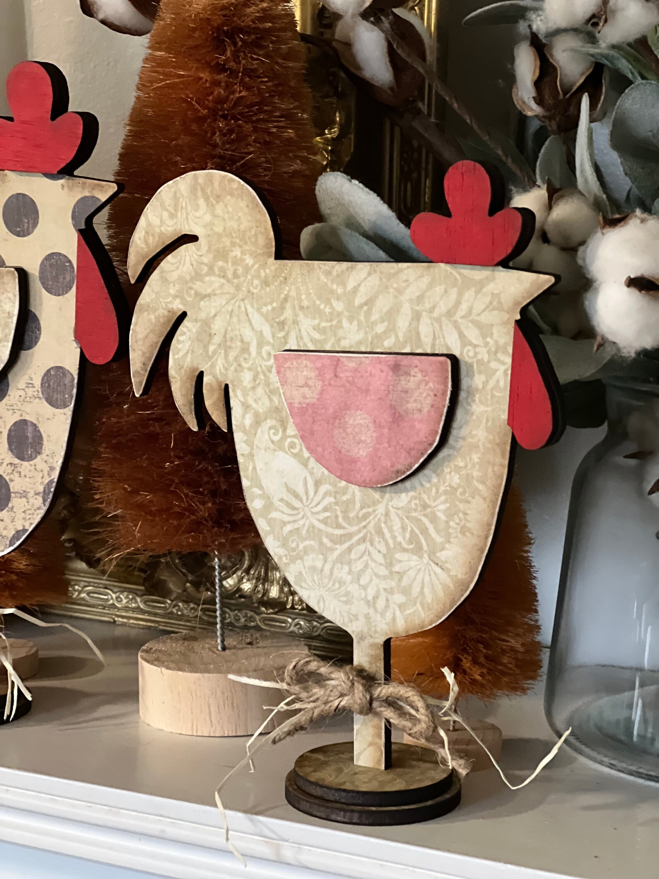 Standing Chicken Set SVG: Laser Cut Files for Glowforge (digital ...