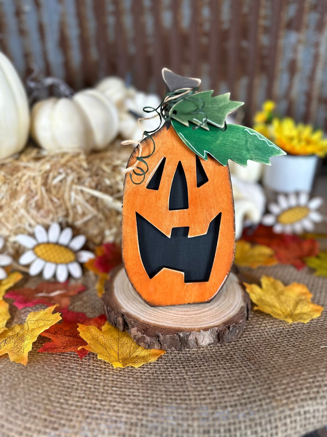 Jack O Lantern Pumpkin Shelf Sitter SVG: Farmhouse Laser Cut File ...