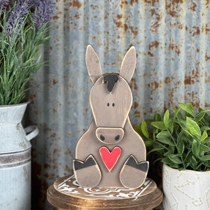 Âne, animaux de la ferme, étagère sitter SVG, téléchargement numérique pour Glowforge ou laser, pas un article physique