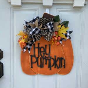 Pumpkin Door Hanger SVG: Farmhouse Laser Cut File (Digital Download)