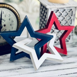 Farmhouse Star SVG: file tagliato al laser del 4 luglio (download digitale)