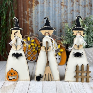 3 Good Witches Shelf Sitters, Farmhouse SVG Digital Download pour Glowforge ou Laser Not a Physical Item