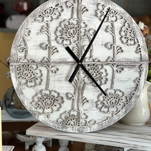Horloge de 18 pouces, 2 styles, Farmhouse SVG Digital Download pour Glowforge ou Laser Not a Physical Item .195 Inch Thick