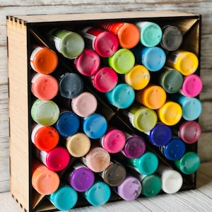 Caja de almacenamiento de pintura de 1/4 de pulgada Descarga digital SVG para Glowforge o láser No es un artículo físico Tamaño de ranura de .195"
