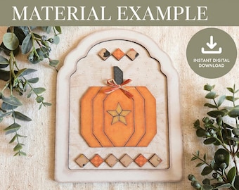Pumpkin Barn Quilt SVG: Farmhouse Laser Cut File (Digital Download