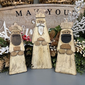 3 Reyes Magos, Navidad, Estantería, Casa de Campo SVG Descarga digital para Glowforge o Laser No es un artículo físico