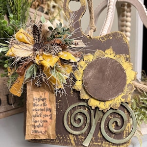 Girasole e tagliere, con supporto, download digitale SVG per Glowforge o Laser Non è un articolo fisico