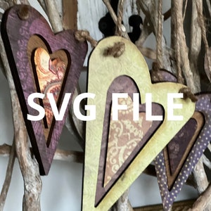 Heart Ornament SVG Laser Cut File Set (Digital Download)