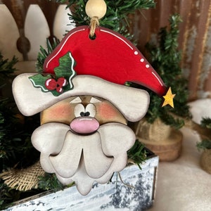 Santa Ornament SVG Digital Download for Glowforge or Laser Not a Physical Item
