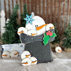 Bonhomme de neige/boule de neige avec chapeaux haut de forme, téléchargement numérique ferme SVG pour Glowforge ou laser, pas un article physique