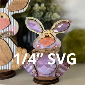 Sitzende Häschen Set von 3 SVG Digital Download für Glowforge oder Laser Kein physisches Produkt 19-.22 Zoll dick