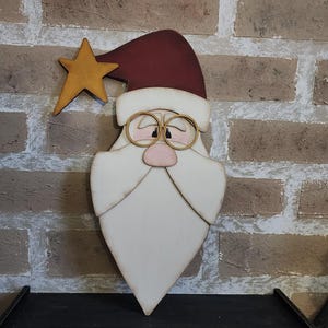 Weihnachtsmann Ornament SVG: Laser geschnitten Türschild (Digitaler Download)