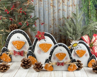 Penguin Family Shelf Sitter SVG Digital Download for Glowforge or Laser Not a Physical Item