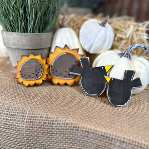 Farmhouse Birds and Sunflower SVG: Glowforge Laser Cut File (Digital Download)