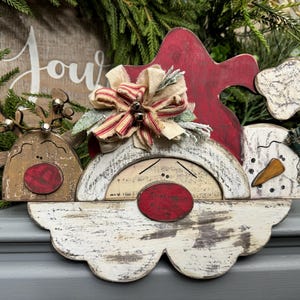 Père Noël et amis, étagère de Noël, téléchargement numérique ferme SVG pour Glowforge ou laser, pas un article physique