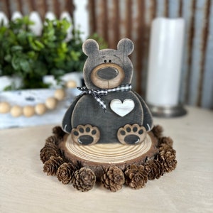 Bear, Shelf Sitters, Woodland Animal SVG Digital Download for Glowforge or Laser Not a Physical