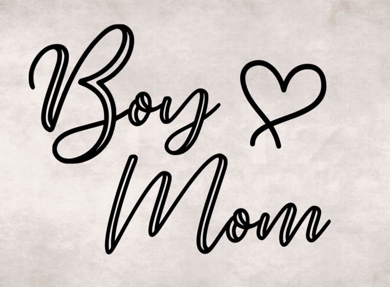 Download Boy Mom with heart svg png eps dxf jpg pdf/Mama svg/Mom of ...