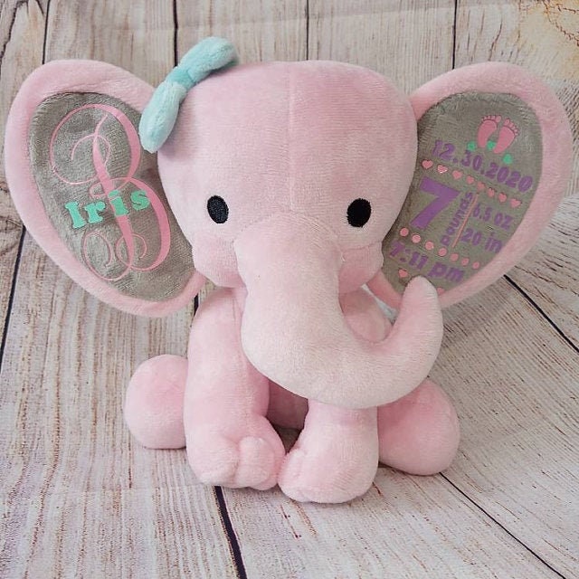 Elephant Ears Birth stats boy & girl colors svg png eps ...