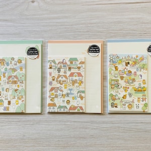 Gaia Animal Letter Set, Kawaii, Snail Mail, Pen Palling, Japanese Letter Set