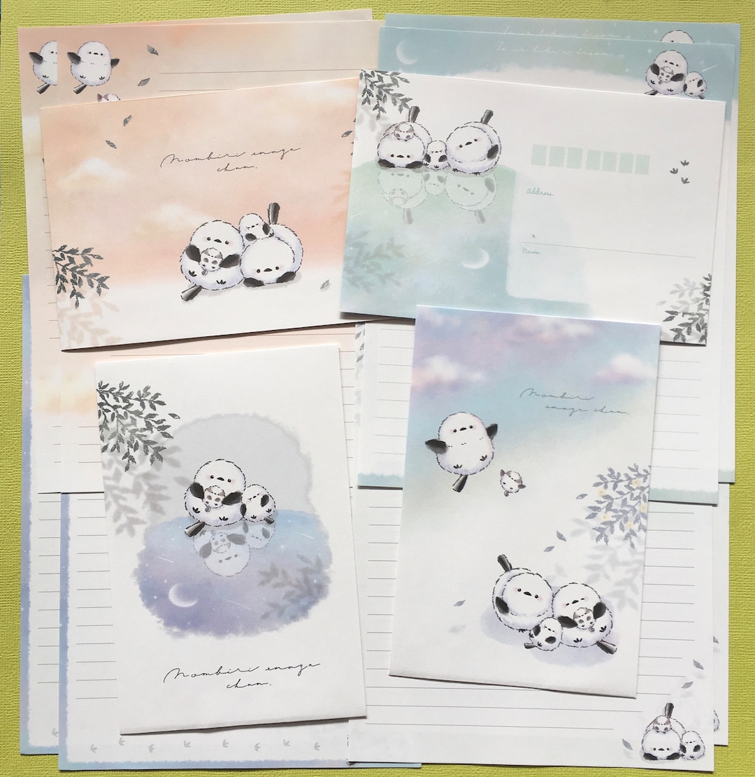 Crux long Tailed Bird Letter Sampler Set, Kawaii Letter Set, Japanese Letter Set - Etsy