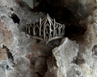 Gothic Cathedral Ring 925 Sterling Silver Ring