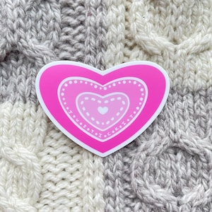 Heart Sticker | Pink Sticker | Cute | Valentine&#39;s Day Gift