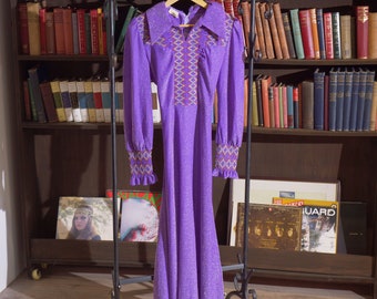 1970s Purple Lurex Sparkly Dress,