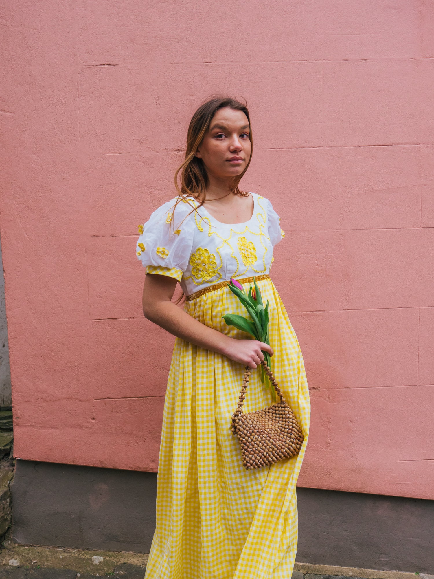 Primrose Dress in Yellow Gingham main image 1
