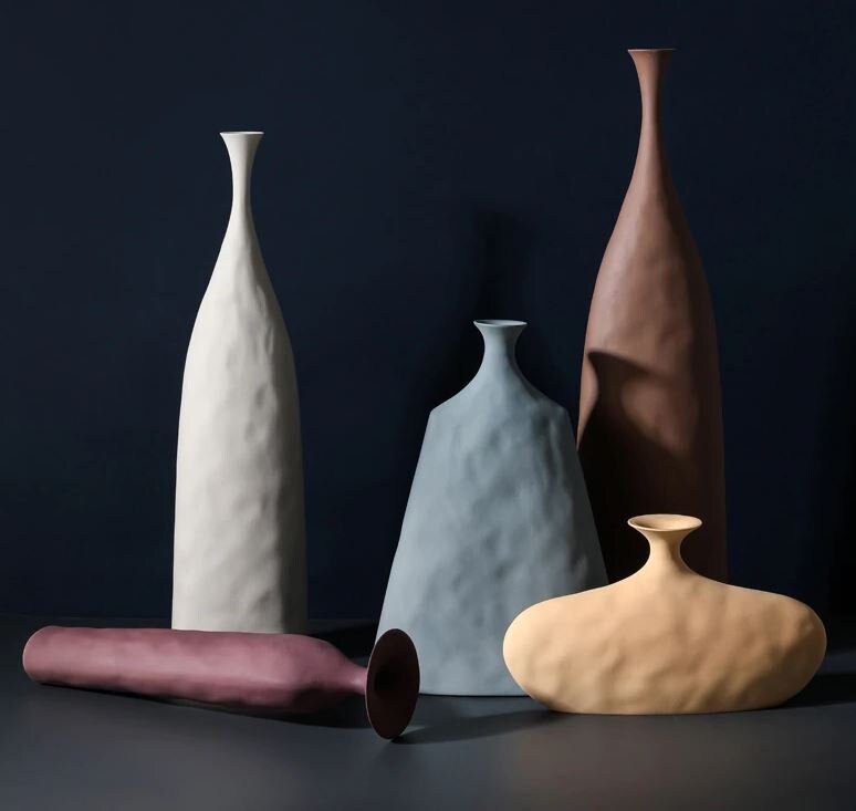 MADE TO ORDER Ceramic Vase in Matte Grey Brown Blue Colors. Etsy UK