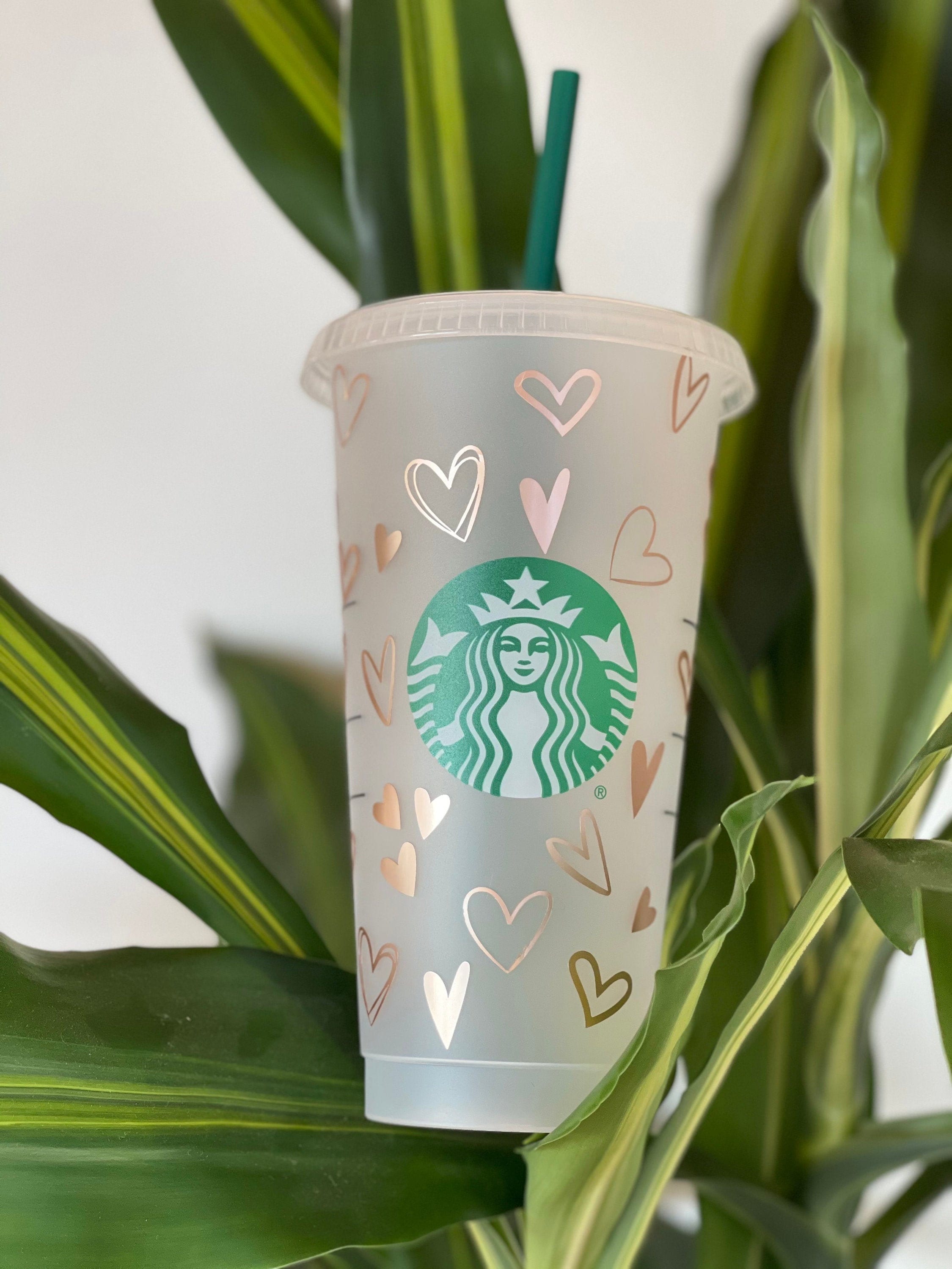 Rose gold - LV inspired - starbucks cold Cup