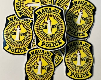 Navajo Nation Police Badge Sticker 2 X 2.5 inch Waterproof Sticker