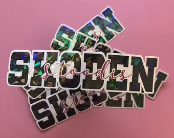 Skoden -Stoodis 6.5 inch X 1.5 inch Holographic stickers - Great for Laptop and Books
