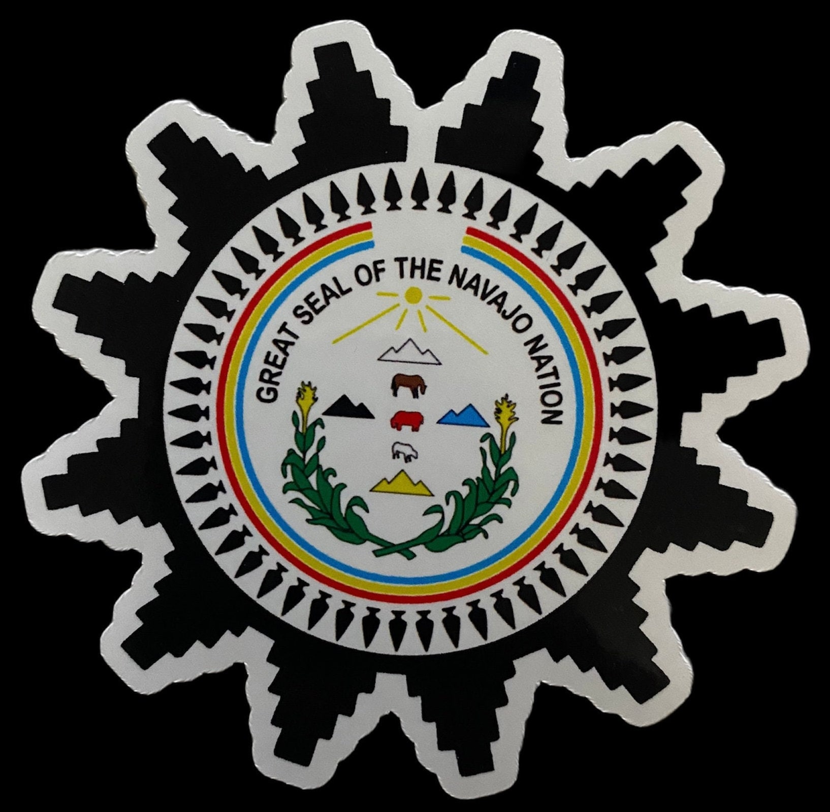 Navajo Nation Seal Sticker 3.25 X 3.25 Inches Waterproof Etsy