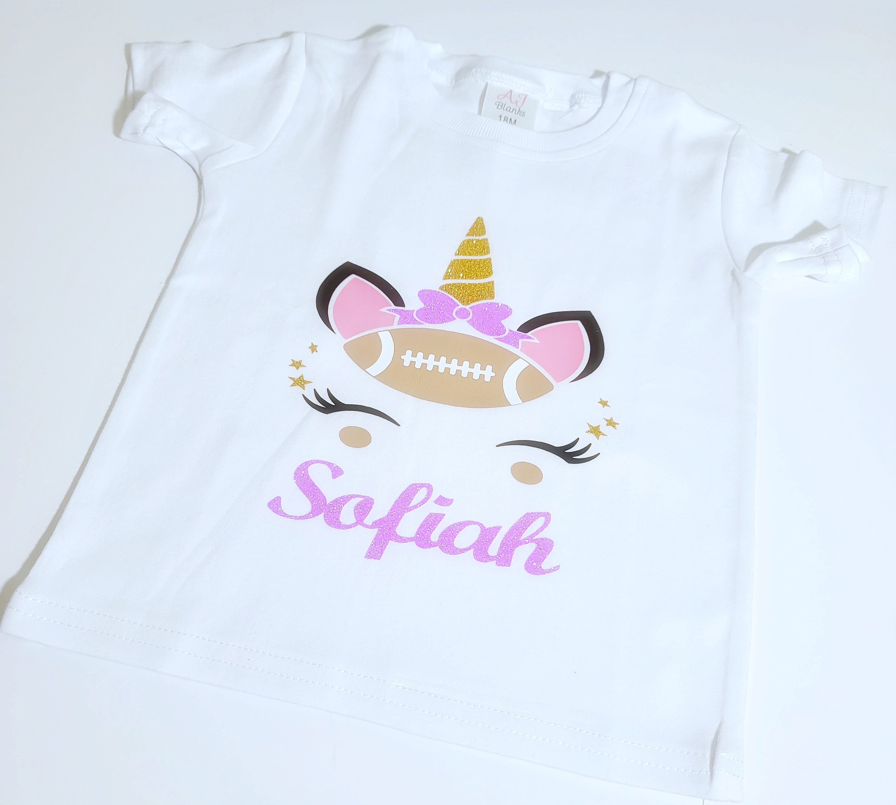 Girls Unicorn Tee shirt Kids Custom Shirt. Etsy
