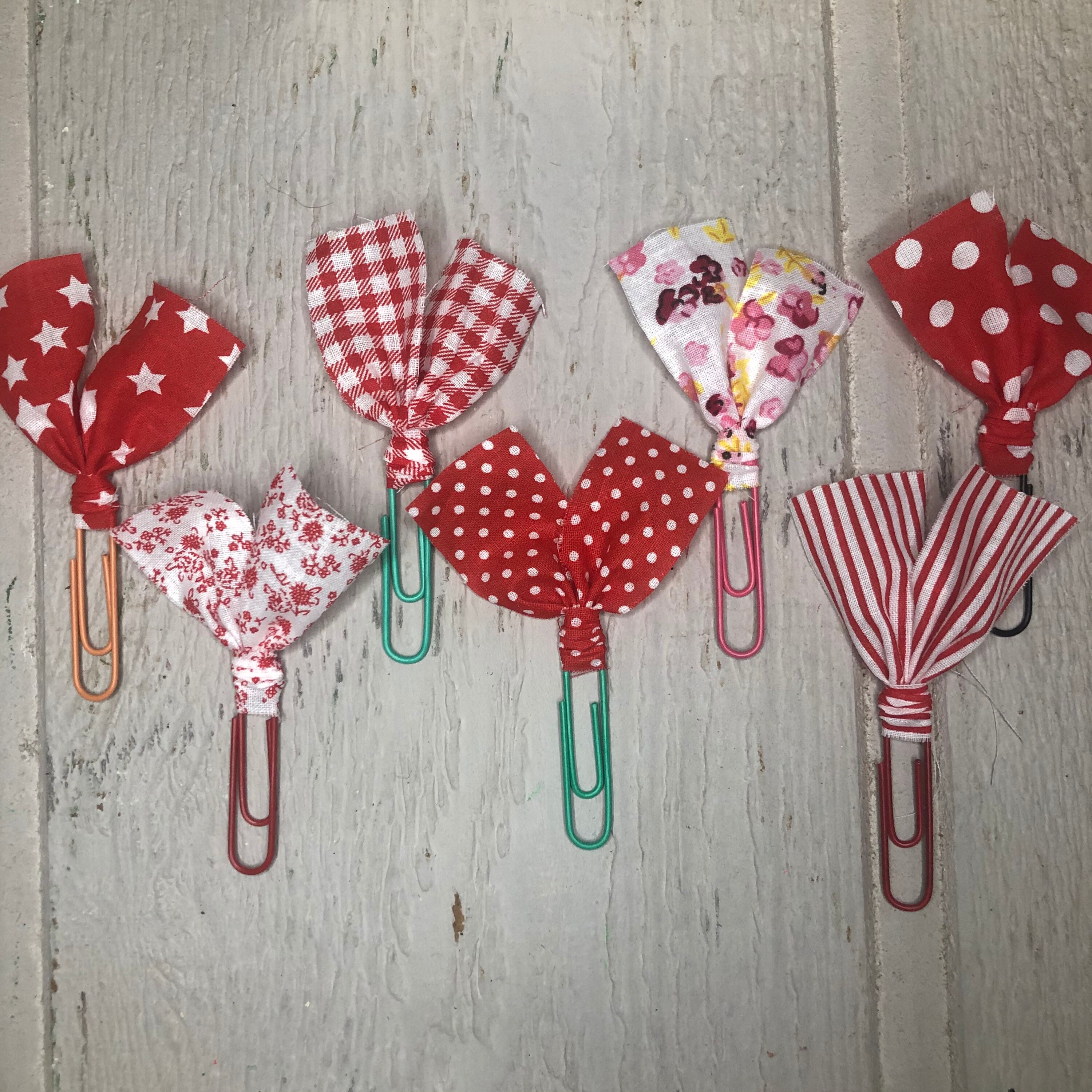 Red Fabric Bookmarks Etsy