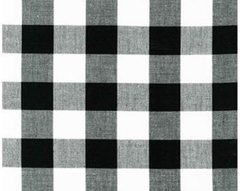 Black Carolina Gingham 1 inch Fabric from Robert Kaufman @ 1/2 YARD