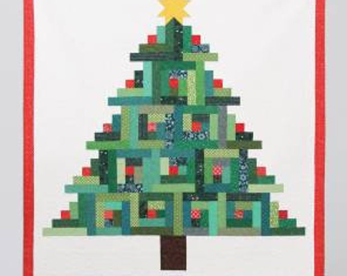 Christmas Tree Log Cabin Quilt Pattern by Cluck Cluck Sew 68 X 72 In Etsy