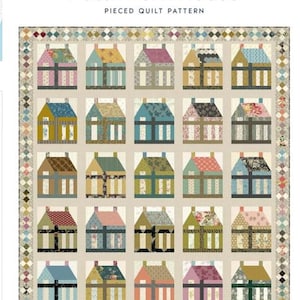 Patchwork House Quilt Pattern 71 x  78.5"