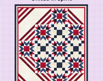United in Spirit Quilt Pattern by Tourmaline & Thyme Quilts Paper Pattern