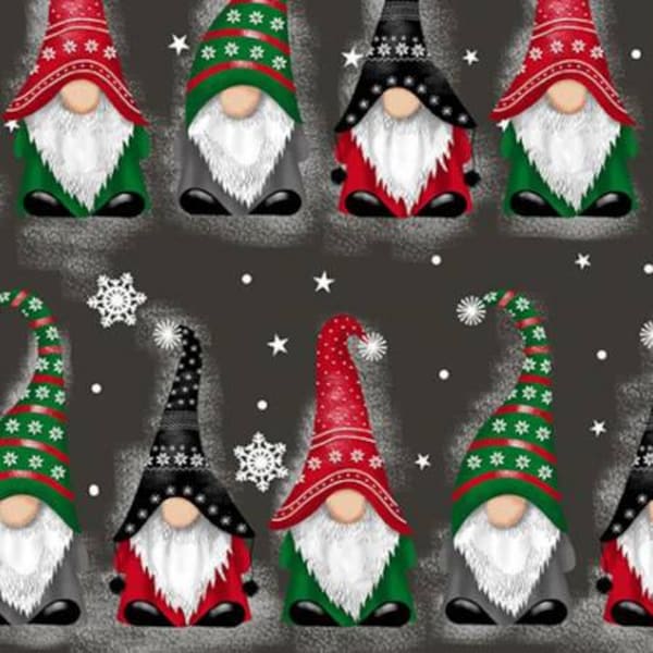 Cuddle Digital Prints @ 1/2 YD CHOOSE FROM Christmas Gnomes, Snowmen, or Paisleys