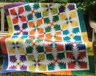 Pineapple Popout Spice Quilt Pattern Card