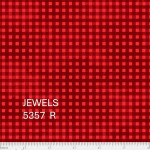 Jewel 5357 Gingham FOUR color options 1 = 1/2 YARD